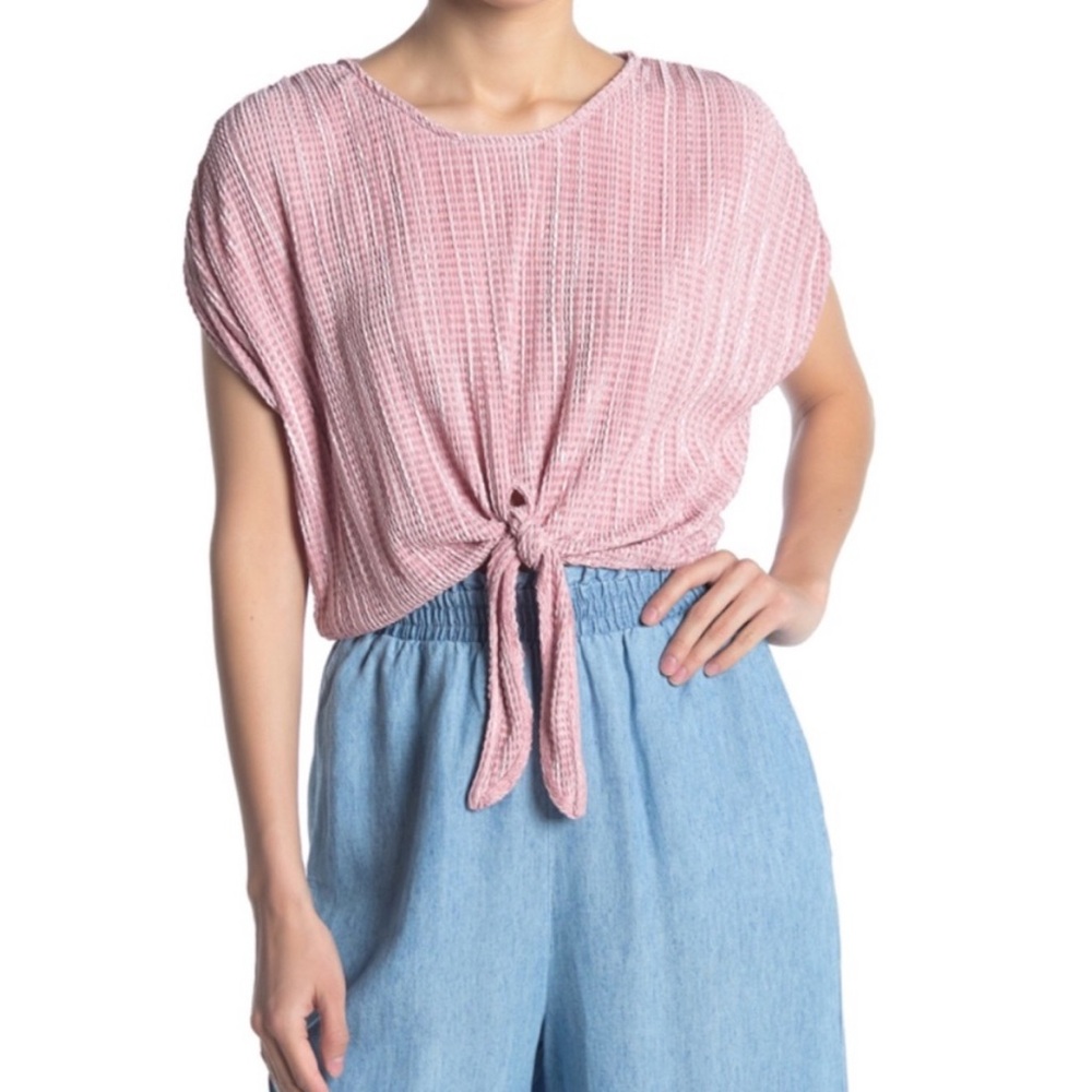 NWT Show Me Your Mumu Angelica Front Knot Short Sleeve Top